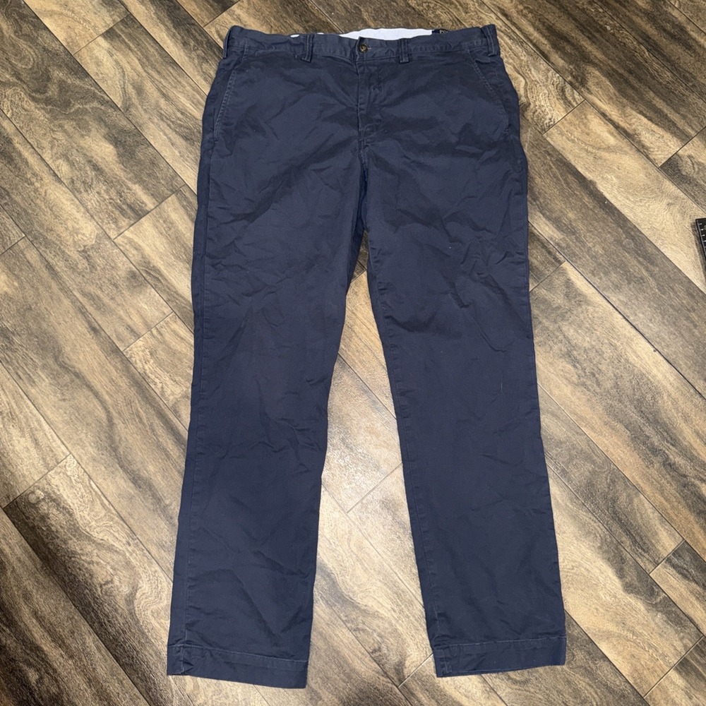 Polo Ralph Lauren Stretch Straight Fit Twill Chino Pants Men's 36/32 Navy Blue